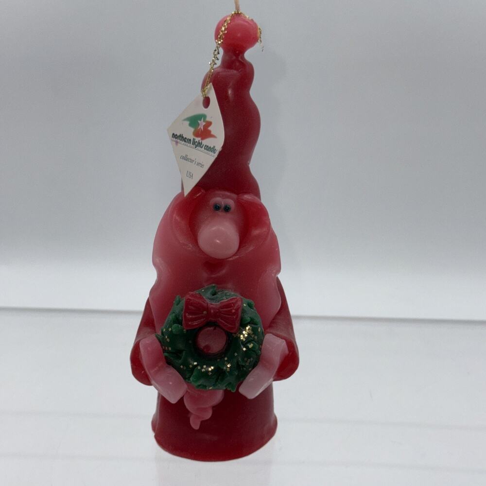 Vintage Santa Candle By Northern Lights Handmade Santa Wreath
